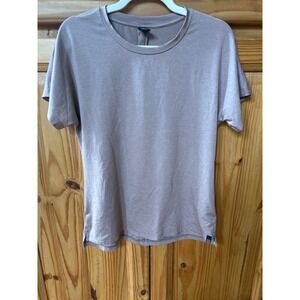 Flylow Gear Womens Short Sleeve Waffle Knit Active Top Mauve Taupe Size M